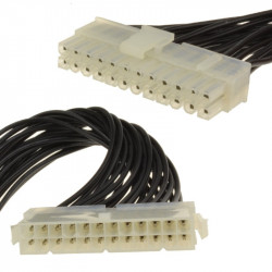 24 Pin ATX/WTX Extension Cable Lead Black 25cm 24 Pin ATX/WTX Extension Cable Lead Black 25cm