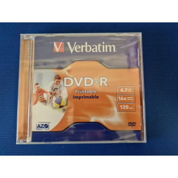 Verbatim 16x DVD-R Printable (4.7gB / 120 min) (Single) Verbatim 16x DVD-R Printable (4.7gB / 120 min) (Single)