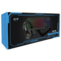 CiT Raptor 4in1 Keyboard Mouse & Headset Combo (Brand New)