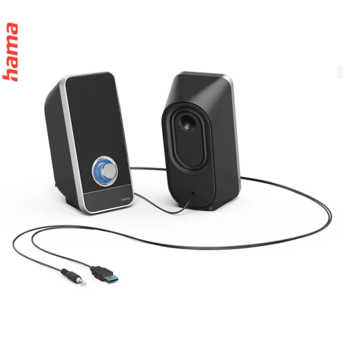 HAMA Sonic LS-206 Desktop USB-Powered Stereo Speakers HAMA Sonic LS-206 Desktop USB-Powered Stereo Speakers